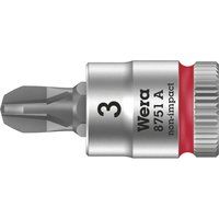 Wera 1/4" Drive Zyklop Pozi, Phillips & Slotted Screwdriver Bit Sockets - Choose