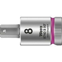 Wera 8740 B HF Zyklop In-Hex-Plus holding function bit socket, 3/8" drive, 8x38.5mm, 05003039001 , Pink