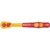 Wera 8007 B Zyklop VDE Ratchet, 3/8" Drive x 222 mm, 05004966001, Red/Yellow