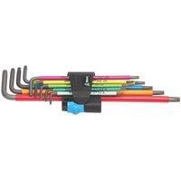 Wera 967 TX XL Multicolour HF 1 Holding-Function BlackLaser Long TORX® L-key set, TX 8-40, 9pc, 05024470001
