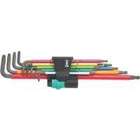 Wera 024480 967/9 TX XL 9 Piece Multi Colour Long Ball End Torx Key Set T8- T40