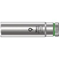 Wera 05004506001 8790 HMA Deep Socket, Green, 9.0 mm