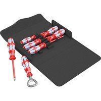 Wera 3100/7 Set 1,7 Pce Stainless PZ,PH,Slot VDE Screwdriver Set & Wallet,022750
