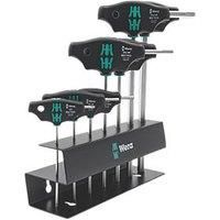 Wera 05023453001 454/7 HF Set 2, Cross Handle Screwdriver Set, hex-Plus with Holding Function, 7 Pieces, Black