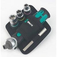 Wera 8009 Zyklop Pocket Set 2, 18 Pce 1/4" & 3/8" Dr Screwdriver Bit Socket Set