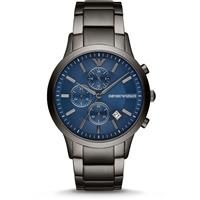 Emporio Armani Watches AR11215 Grey & Blue Steel Chronograph Mens Watch