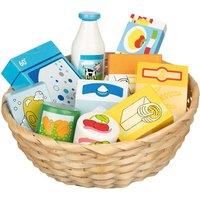 GoKi Toy Shop Miniatures in Basket includes Food and Household Goods