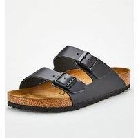 Birkenstock ARIZONA 51191 (Reg) Unisex Summer Leather Two Strap Sandals Black