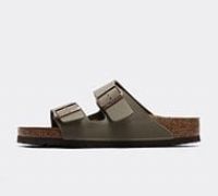 BIRKENSTOCK ARIZONA Birko-Flor Nubuck Wide, Unisex Adults' Sandals, Grey (Stone), 4.5 UK (37 EU)