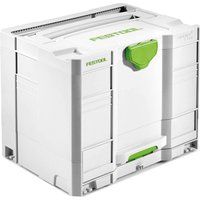 Festool 200118 SYS-Combi 3 Systainer T-Loc - White, 15.8 x 11.6 x 12.6 inches
