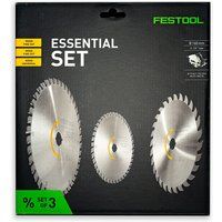 Festool F-KSB-SORT/3 168mm Circular Saw Blade 3 Piece Set 168mm Assorted Teeth 20mm