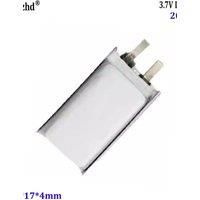 3.7V polymer lithium battery 200mAh 401730 For splitter Bluetooth headphones GPS rechargeable cell 30*17*4mm