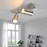 Trio Leuchten 802400207 Bar Spotlight Fixture / 30 cm/for 2 x GU10 Bulbs/Bulbs Not Included/Matte Nickel