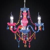 Reality Leuchten Multi-col. Perdita chandelier with acrylic deco