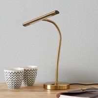 Trio Lighting Flexible Curtis LED table lamp, antique brass