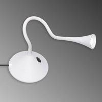 Reality Leuchten Flexible LED table lamp Viper in white