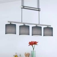 Lamps, Nickel Fabric, Grey, 13.5 x 77 x 150 cm, E14