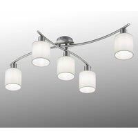 Trio Lighting Ceiling lamp Garda - White fabric lampshade