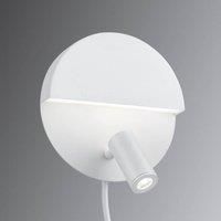 Trio Leuchten Mario 222370231 LED Wall Light Metal Matte White with 6 Watt LED + 2.3 Watt LED