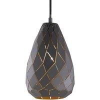 Trio Lighting Anthracite outside, gold inside Onyx pendant light