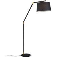 Trio Lighting Tracy Standing Floor Lamp Black and Gold Finish 175cm
