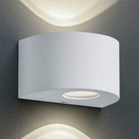 Reality Leuchten Rosario R28232631 LED Outdoor Wall Light White Plastic Includes 2X 2 Watt LEDs Up and Down Lighting with Stencils