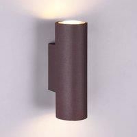 Trio Lighting Marley wall light, rust-coloured, 2-bulb