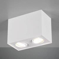 Trio Lighting Biscuit ceiling light, two-bulb, white
