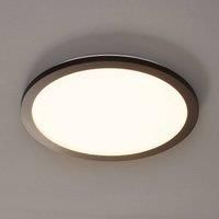 Trio Leuchten Design Ceiling Light Round Black 40 cm incl. LED 3-Step dimmable IP44 - Lope Polyester/Steel Round (Non Replaceable) LED Max. 1 x 24 Watt/Indoor Lighting/Lights/Lamps/Living ro