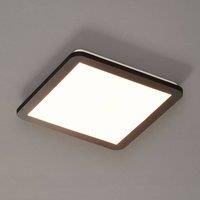 Trio Leuchten Design Ceiling Light Square Black 30 cm incl. LED 3-Step dimmable IP44 - Lope Aluminium Square (Non Replaceable) LED Max. 1 x 18 Watt/Indoor Lighting/Lights/Lamps/Living Room /