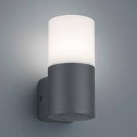 Trio 224060142 Hoosic Wall Light, IP44, anthracite, white plastic
