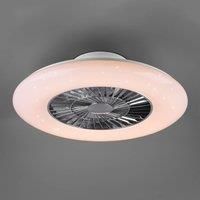 Reality Leuchten Visby LED ceiling fan, 60 cm, tunable white