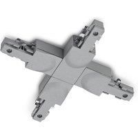 Trio Lighting X-connector for DUOline two-circuit track titanium