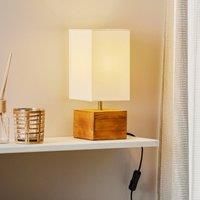 Table Lamp /'Woody/' Pine Wood / White R50171030 (9829637245)