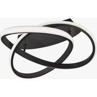 Reality Leuchten LED ceiling lamp Course, matt black, 3,000 K, 45 cm