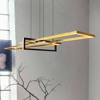 Trio Lighting Salinas LED hanging light, 3,000 K, matt brass