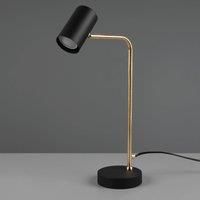 Trio Lighting Marley table lamp, matt brass / matt black