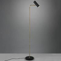 Trio Lighting Marley floor lamp, matt brass / matt black