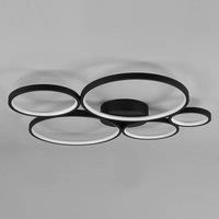 Trio Leuchten Rondo 622610532 LED Ceiling Light Metal Matte Black with 49 Watt LED Switch Dimmer