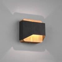 Trio Lighting Arino LED wall light, black, width 12.2 cm