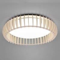 Reality Leuchten Monte LED ceiling light, CCT, 60 cm, light wood