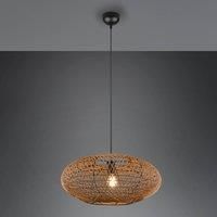 Trio Lighting Hedda hanging light made of sisal and metal