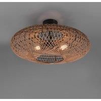 Trio Lighting Hedda ceiling light made of sisal and metal