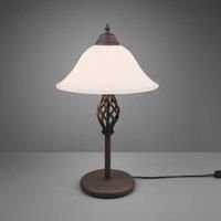 Trio Lighting Rustica table lamp with cord switch, rust