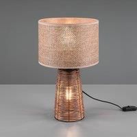 Reality Leuchten Straw table lamp made of rattan