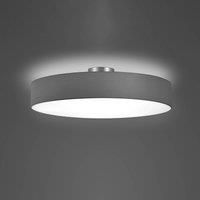 Trio Leuchten Hotel 603900511 Ceiling Light Metal Nickel Matt Fabric Shade Grey 5X E27 Bulbs Not Included