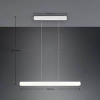 Trio Lighting Paros DUOline LED pendant light, linear matt white