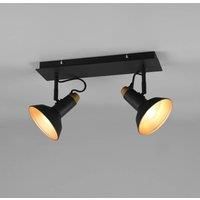Trio Lighting Swivelling downlight Roxie 2flg. black matt