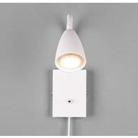 Trio Lighting Wanda wall light with plug, matt white