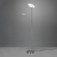 Trio Lighting Brantford LED floor lamp, reading lamp matt nickel